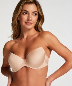 Voorgevormde Beugel Bh Transparant Back - Beige -Mode Ondergoed Winkel 154700 3