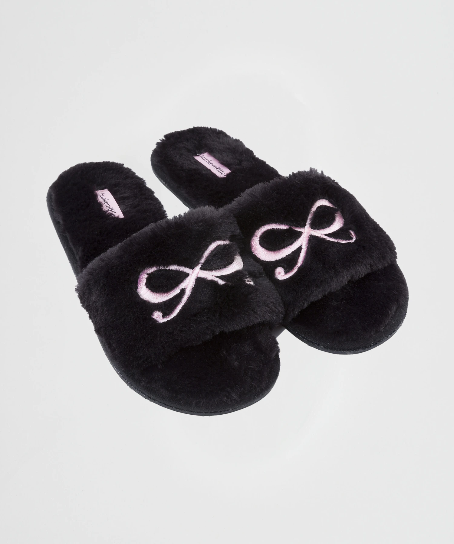 Slippers Fake Fur - Zwart 2 Slippers Fake Fur - Zwart - Afbeelding 2