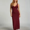 Slipdress Nora Lace Long - Rood