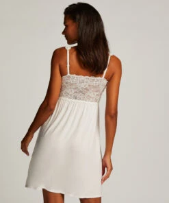 Slipdress Nora Lace - Wit -Mode Ondergoed Winkel 175246 4