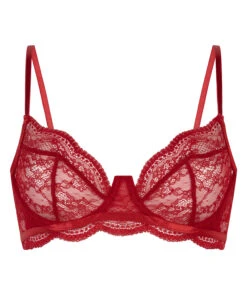 Niet Voorgevormde Beugel Bh Isabelle - Rood -Mode Ondergoed Winkel 184807 5