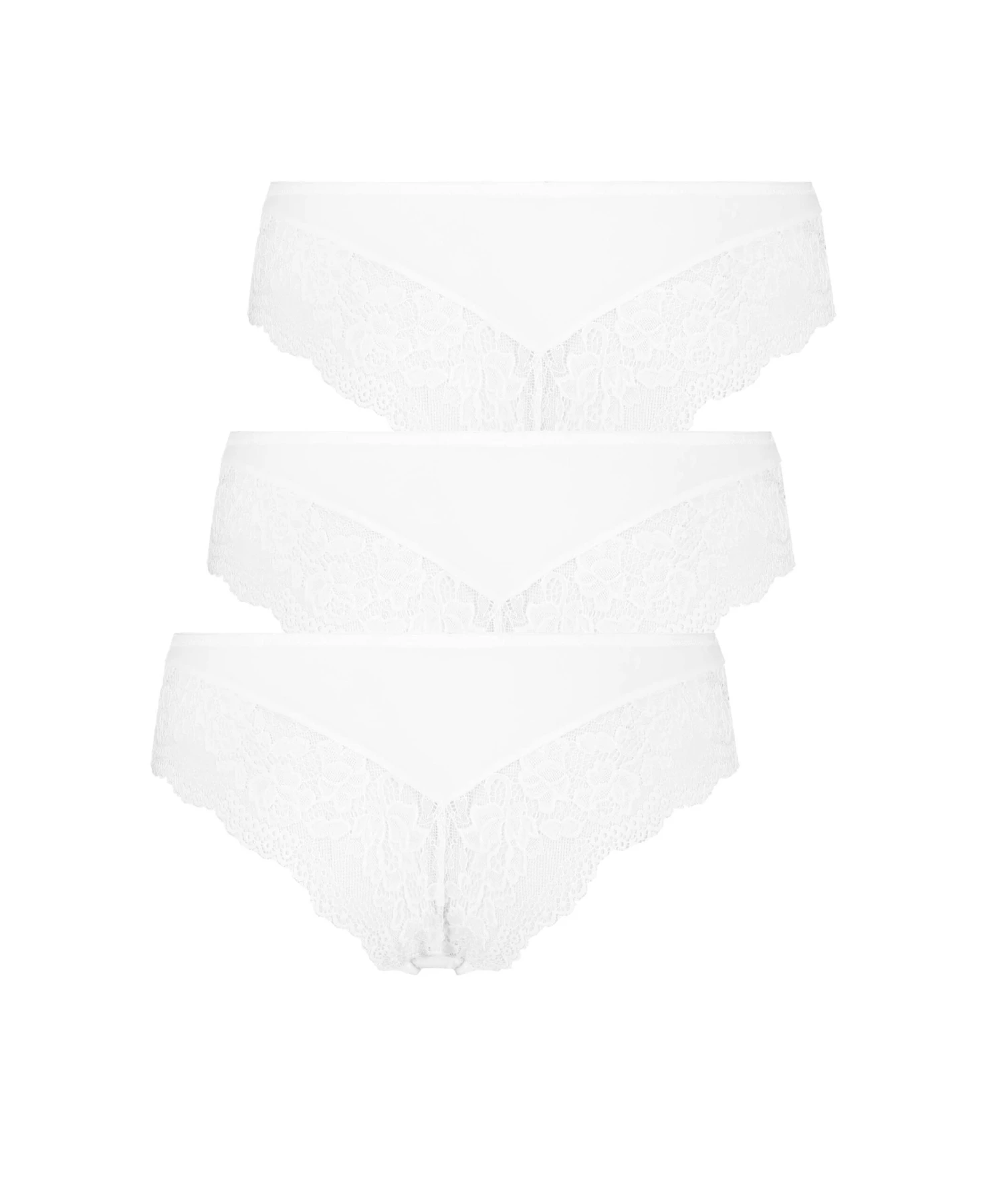 3-pack Brazilian Short Valencia - Wit 5 3-pack Brazilian Short Valencia - Wit - Afbeelding 5