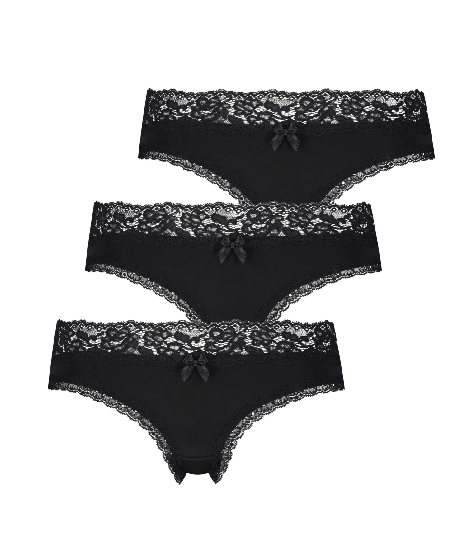 3-Pack Brazilian Shorts Dakota - Zwart 4 3-Pack Brazilian Shorts Dakota - Zwart - Afbeelding 4