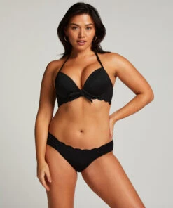 Voorgevormde Push-up Beugel Bikinitop Scallop Cup A - E - Zwart -Mode Ondergoed Winkel 191272 3