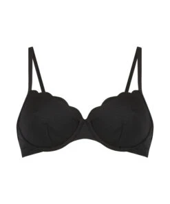 Niet-voorgevormde Beugel Bikinitop Scallop - Zwart -Mode Ondergoed Winkel 191275 5