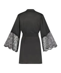 Kimono Satin - Zwart -Mode Ondergoed Winkel 192552 6