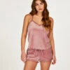 Pyjama Short Velours - Roze