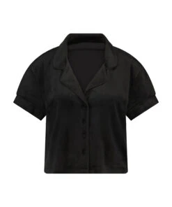 Velours Jacket - Zwart -Mode Ondergoed Winkel 201691 5