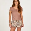 Pyjama Short Jersey Lace - Grijs