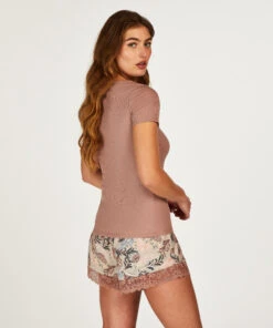 Pyjama Short Jersey Lace - Grijs -Mode Ondergoed Winkel 201712 4