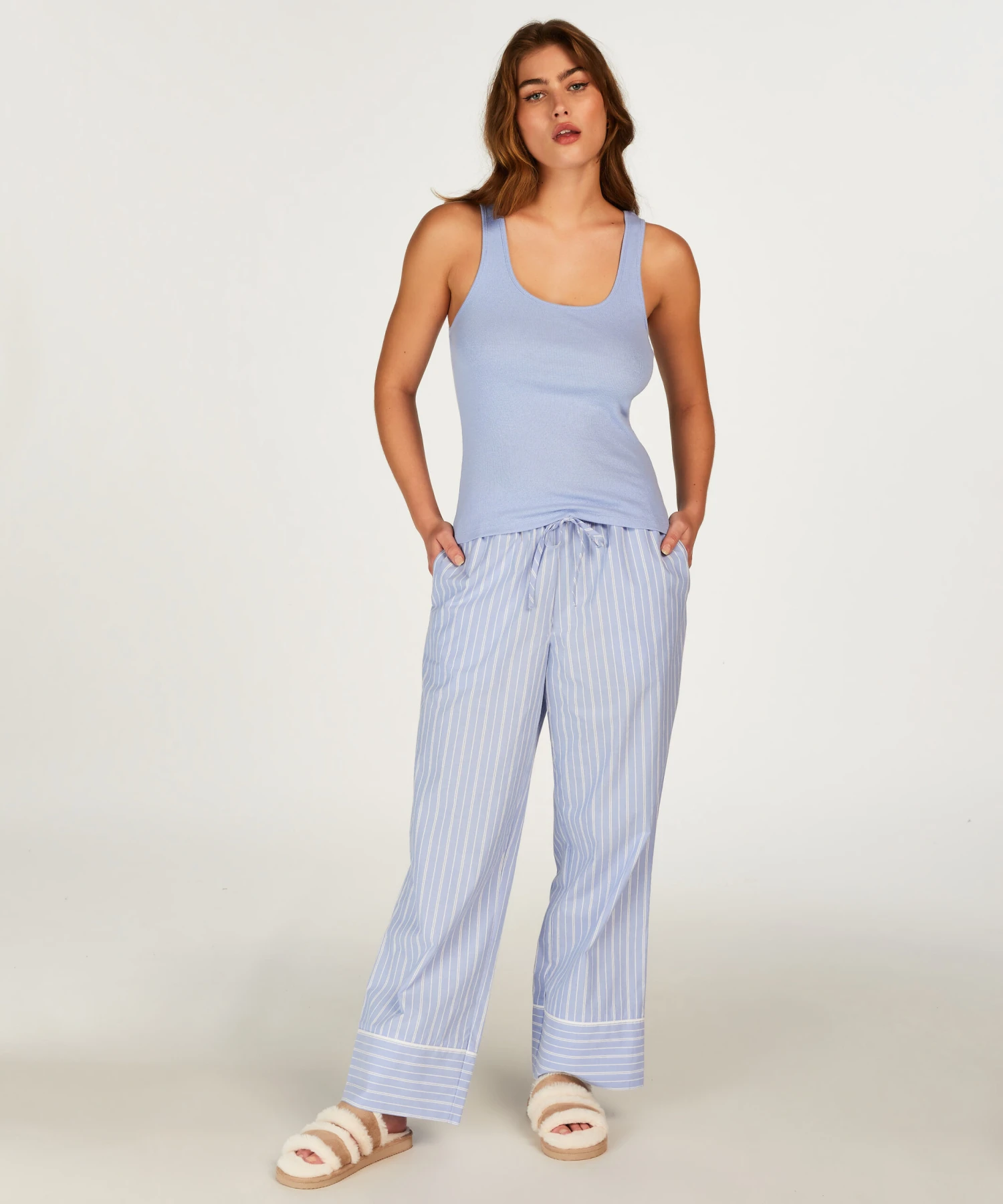 Petite Pyjamabroek Katoen - Blauw 1 Petite Pyjamabroek Katoen - Blauw