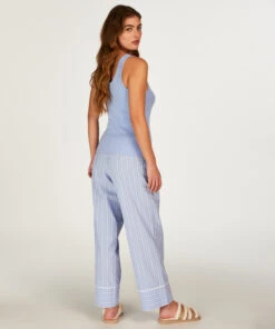 Pyjamabroek Katoen - Blauw -Mode Ondergoed Winkel 201802 4