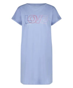 Nachthemd Ronde Hals - Blauw -Mode Ondergoed Winkel 202327 5