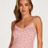 Cami Top Rib Lace - Roze