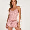 Ribbed Lace Shorts - Roze