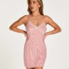 Slipdress Modal Lace - Roze