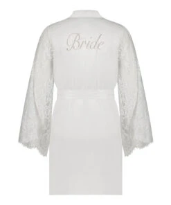 Kimono Satijn Bride - Wit -Mode Ondergoed Winkel 202351 6
