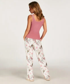 Tall Pyjama Broek Woven - Wit -Mode Ondergoed Winkel 202354 4