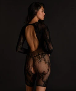 Playsuit Open Kruis Lace - Zwart