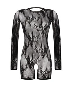 Playsuit Open Kruis Lace - Zwart -Mode Ondergoed Winkel 202374 5
