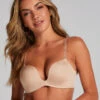 Voorgevormde Push-up Beugel Bh Deep-V - Beige