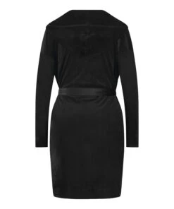 Korte Badjas Velours - Zwart -Mode Ondergoed Winkel 203048 6
